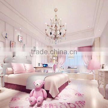 Professional Interior Rendering Design of Classic Adorable Pink Princess Girl's Bedroom BF12-03314f