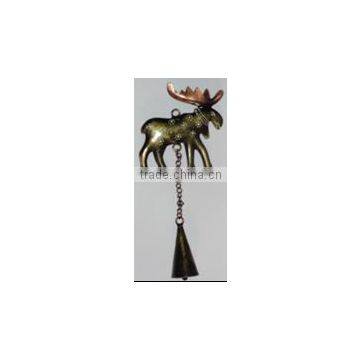 IRON DEER HANGING BELL