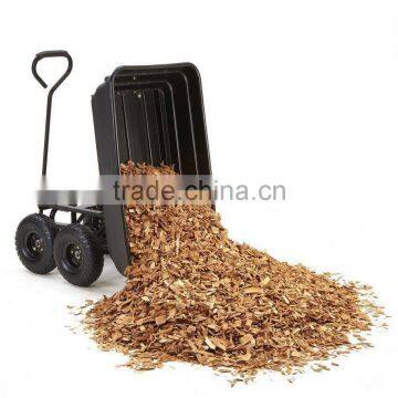 GDC-01 Steel Frame Pneumatic Tires 650 lb Capacity Black Poly Garden Dump Cart photo-5