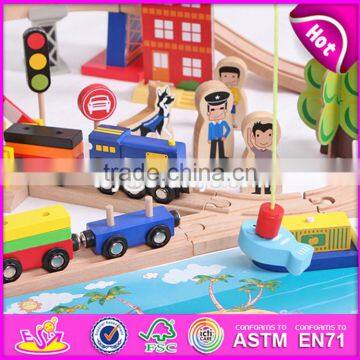 2017 Top Fashion Funny Children Activity Toys Wooden Train Tracks Toys W04C066 photo-5