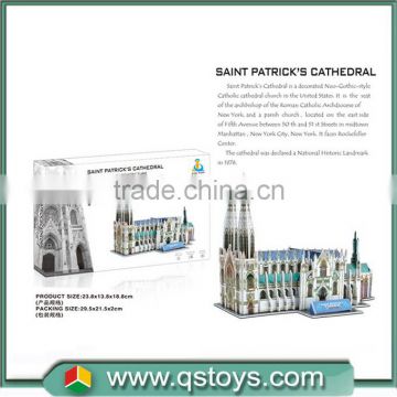 2016 hot sale building toy 3D blocks of SAINT PATRICK'S CATHEDRAL