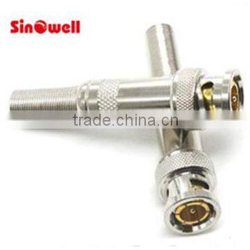 cctv system bnc male straight solder connector