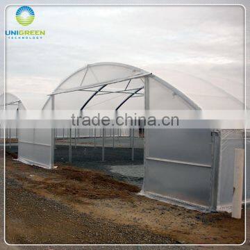 8mm polycarbonate multi span tunnel greenhouse