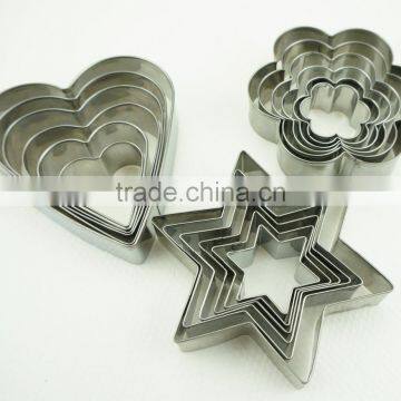 47033 18 Pcs Star Heart Flower Shape Cake Cookie Cutter ,fondant Cake Decorating Tools photo-2