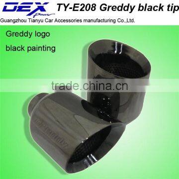 Auto parts black painting universal exhaust muffler tip