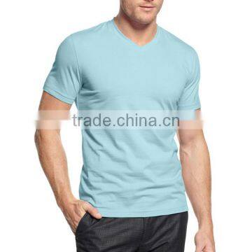 Wholesale Bulk Plain White Black Navy Blue V-Neck Crew Men Blank Custom Embroidery Printing T-Shirt Factory photo-4
