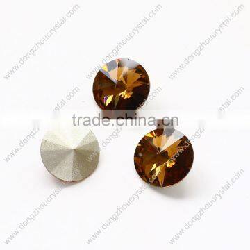 round smoked topaz crystal rhinestone beads,K9 quality with precise cutting