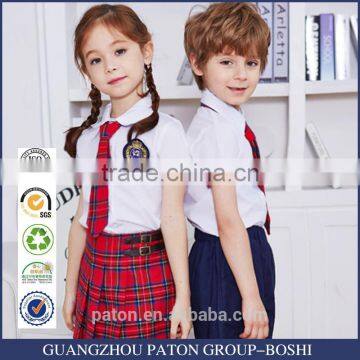 Skirt And Shirt With Short Pants School Uniform Shirts 100% Cotton