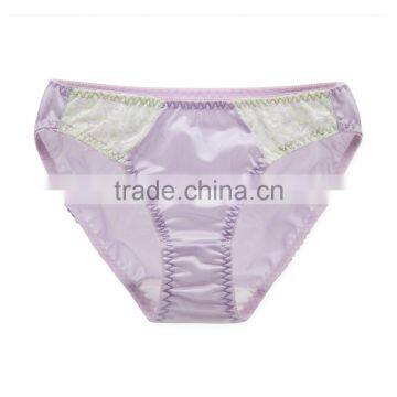 High Quality Factory Custom Colorful 100% Silk Sexy Fancy Woman Underwear photo-3