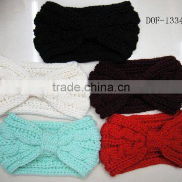2016 Winter Fashion New Latest Crochet Acrylic Lace Button Knitted Headband photo-3