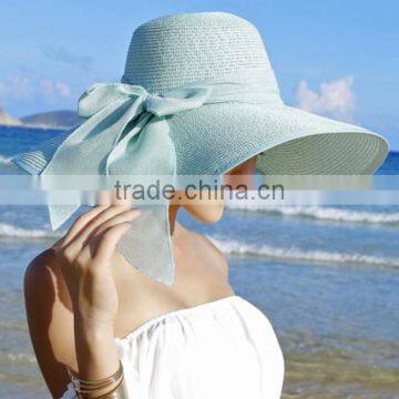 Zm40597b Fashion Women Foldable Straw Hat Packable Travel Sun Hat photo-3