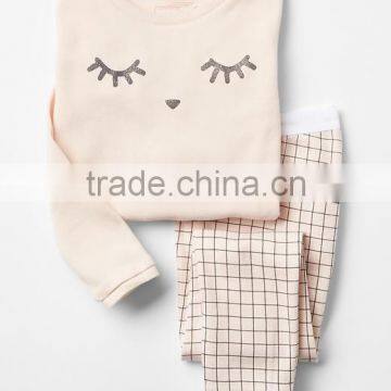 Girls pajama with checked pant