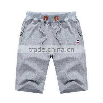 2017 latest style men pants plain blank shorts 100% cotton drawstring jogger pants men