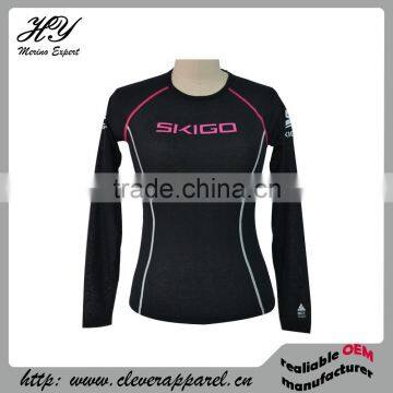 Long Sleeve Base Layer Women Wool Merino Jersey Sportswear photo-4