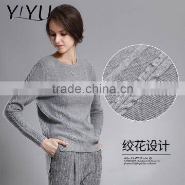 Hot Sale Winter Women Cashmere Cable Knit Sweater photo-2