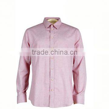 Slim Fit Hit Color Classic Grid Oxford Men Long Sleeve Casual Shirt photo-3