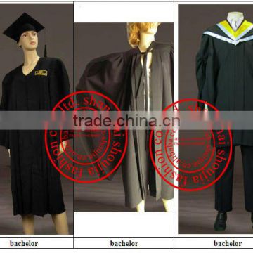 black elegant comfortable graduation robe design , 2014 new style graduation robe offered for graduates