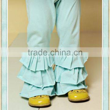 teal icing ruffle pants triple ruffle pants high quality wholesale clothing handmade boutique ruffle pants