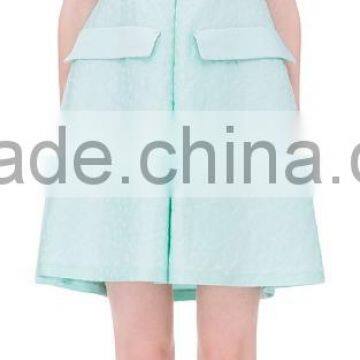 Ladies Zipper-up Sleeveless Slim Fitness Normal Dress Wholesale