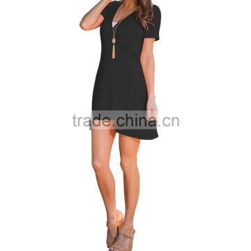 Fashion Clothing Manufacturers Short Sleeve Casual Loose Women Dresses 2017 photo-6