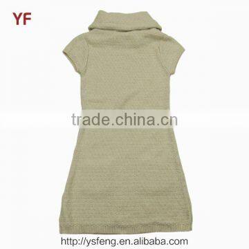 2015 Latest Fashion Short Sleeve Girl Sweater Dress Design photo-2