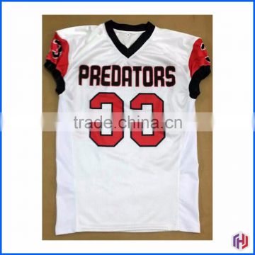 Predators Football Jersey and Shorts set - Sublimated printing - White/Red/Blue