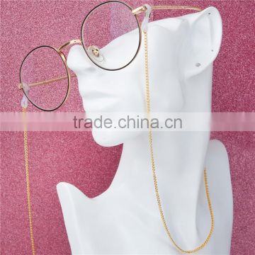 New Fashion Gold Plated White Decorative Eyeglasses Chain Holder