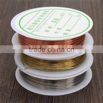Ecellent Quality 0.6mm Jewelry Accessories Cord Silver Gold Plated Copper Wire Craft Beads Jewelry Making DIY Essential photo-4
