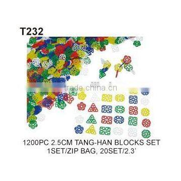 500 g Plastic Tang Han Button Shape Building Blocks Educational Toy