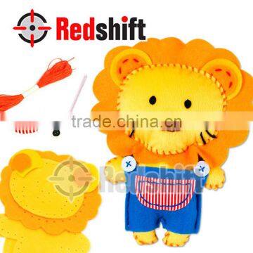 Sewing Lion Easy Sewing Kit Animal Stitching Diy Toy Art and Craft Toy photo-2