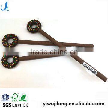 creative cute novel chocolate donut shape gel pen gift for school kids