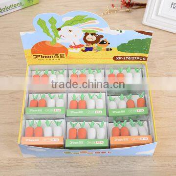 Novel Creative 3d Carrot Jumbo Magic Gel Pen Top Erasers Packing Logo Customs photo-2