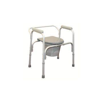 #JL8801L – Aluminum Lightweight Commode Chair With Plastic Armrests