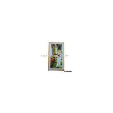 Flower girls kiss cross-stitch
