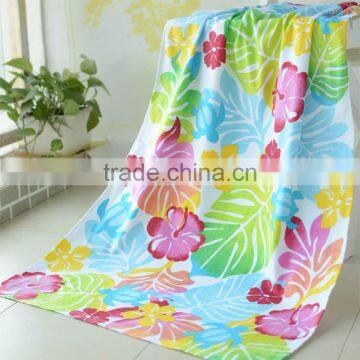 Absorbent and quick-dry custom design microfiber suede travel sports beach bath towel with mesh bags