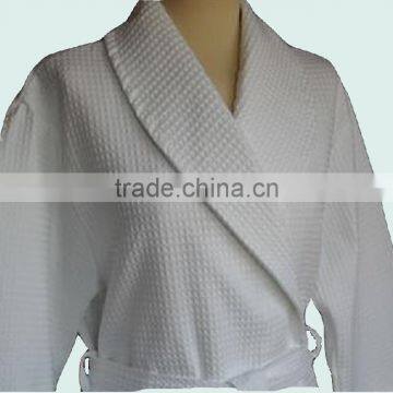 Unisex 100% Cotton Summer Waffle Robe For Hotel Spa