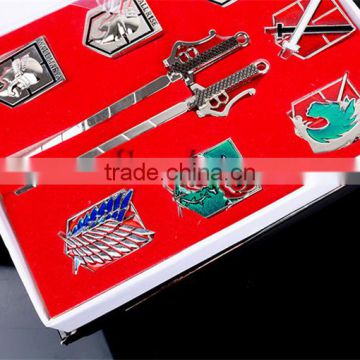 Good selling Anime Attack On Titan Necklace weapons set costume accessory