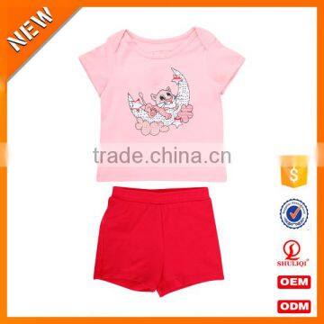 Custom cotton unisex children clothing 2016/ printed kids clothes &children's clothing sets from China supplier H-1674