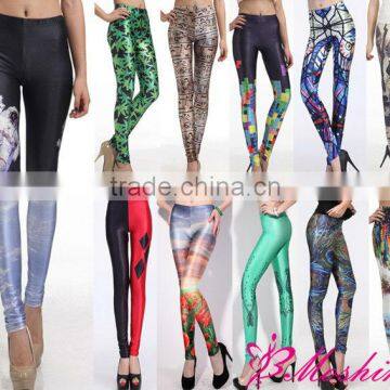 Whoelsale NO MOQ Limit Digital Print Glitter Cosmic Galaxy Elegant Leggings Fashion 2013 Lady Pants