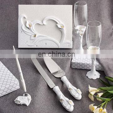 Elegant Calla Lily Design resin guest book set wedding Accessory souvenir