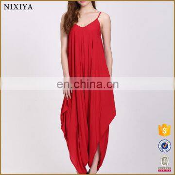 new design red color harem pants bat pants casual dresses