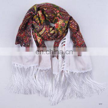 2017 Long Voile polyester floral scarf