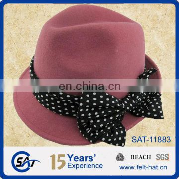 fedora hat with feather made 100% wool felt, fedora hat wholesale, cheap fedora hat