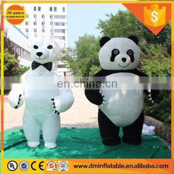 Promotional Loverly Inflatable Panda Animal Costume, Inflatable Panda Cartoon For Advertising C-450