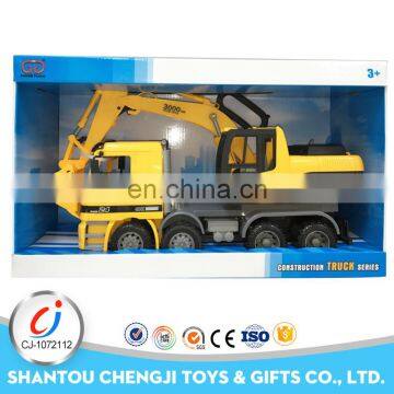 Funny plastic car friction concrete mixer truck toy