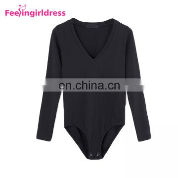 Custom Latest Popular Winter Black Bodysuit Bodycon Women Made Rompers Jumpsuits