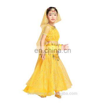 BestDance Children Belly Dance Wear Set Indian Dance Costume Wear for Kids Top, Belt and Skirt OEM