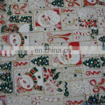 christmas different patterns printing organza beautiful decoration