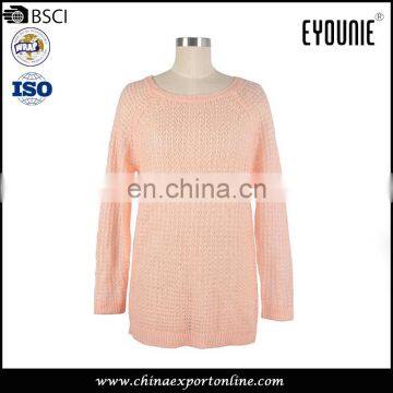 OEM Serivice Girls Breathable Design Mohair Yarn Long Sweater
