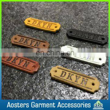 custom hot sale metal white leather patch for handbags